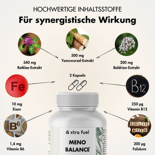 Meno Balance - Change of Life capsules - Natural formula with yams, valerian & iron