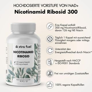 Nicotinamide riboside 300 - NAD+ precursor - niacin for cell energy and vitality*