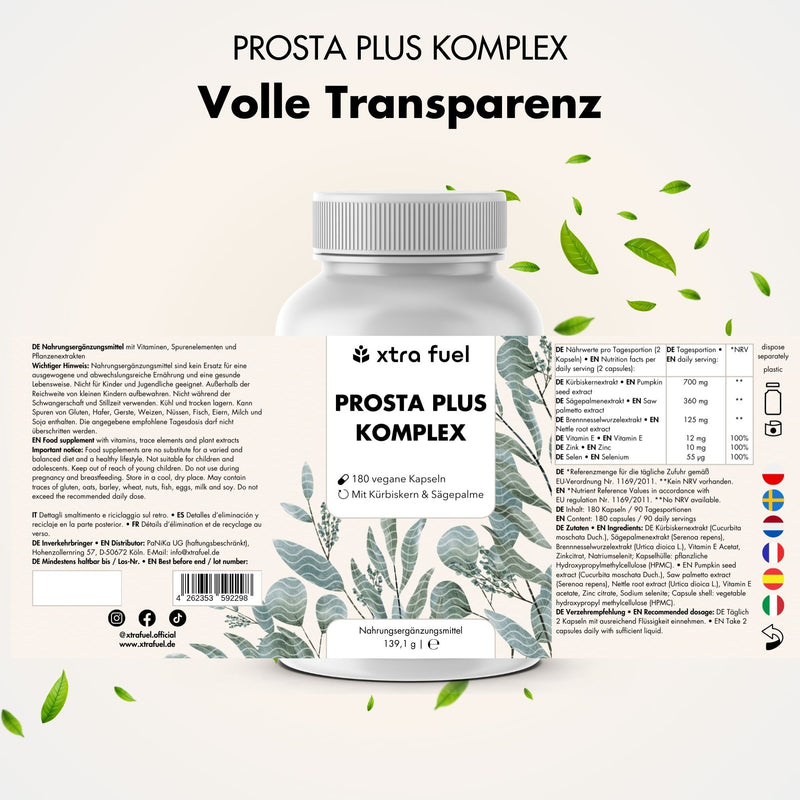 Prostate Capsules - Prosta Plus Complex - Effective formula with pumpkin seed & saw palmetto