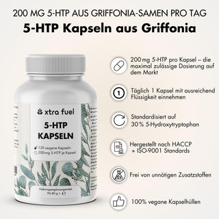 5-HTP 200 - 5-Hydroxytryptophan - 30% extract from Griffonia Simplicifolia