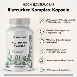 Blood sugar complex* - nutrient mix with Ceylon cinnamon, inositol & olive leaf