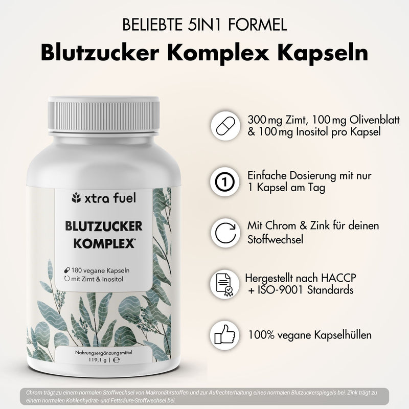 Blood sugar complex* - nutrient mix with Ceylon cinnamon, inositol & olive leaf