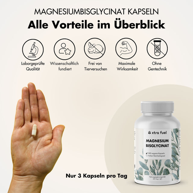 Magnesium bisglycinate - chelate formula with 315 mg elemental magnesium