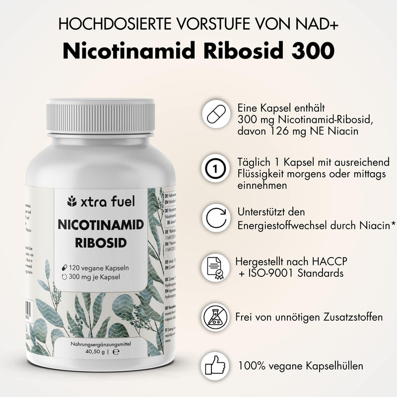 Nicotinamide riboside 300 - NAD+ precursor - niacin for cell energy and vitality*