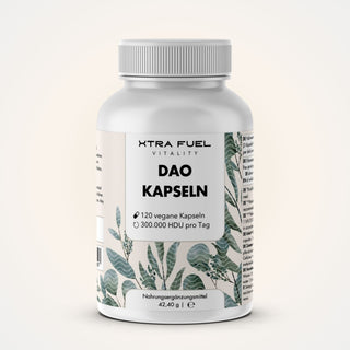 DAO DiAminOxidase capsules - Vegan source from pea sprouts with 300,000 HDU per day