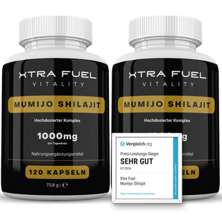 Shilajit (Mumijo) Kapseln mumijo XTRA FUEL 2x Dosen (240x Kapseln Mumijo)  