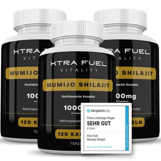 Shilajit (Mumijo) Kapseln mumijo XTRA FUEL 3x Dosen (360x Kapseln Mumijo)  