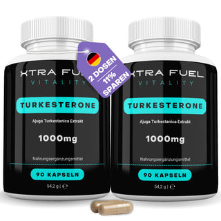 Turkesterone Kapseln turkesteron XTRA FUEL 2x Dosen (180x Kapseln Turkesteron)  